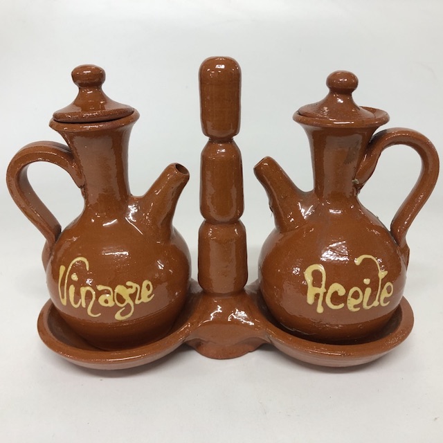 CONDIMENT SET, Tapas Style Glazed Jug & Stand